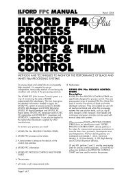 ilford fp4 process control strips & film process control