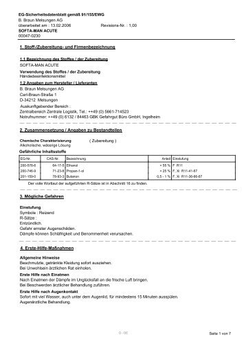 EG-Sicherheitsdatenblatt - SOFTA-MAN ACUTE - HENRY SCHEIN ...