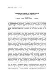 Opening Address by Professor Ian Watson - Mathematics in Industry