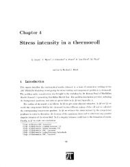 Stress intensity In a thermoroll - Mathematics in Industry