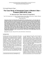 The Case Study of Scheduled Caste in Western Uttar - Scholarly ...