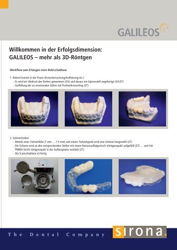 Sirona Galileos Workflow Bohrschablone - 3d-roentgen.ch