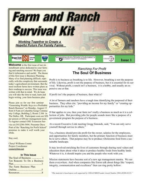 Farm and Ranch Survival Kit - National Ag Risk Education Library