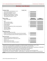 Worksheet 1. Input Information