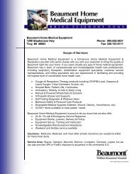 Beaumont Home Medical Equipment - Home Rehabilitation Services