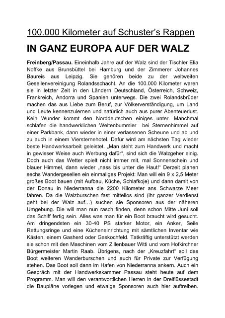 IN GANZ EUROPA AUF DER WALZ - in Freinberg