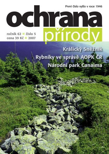 Ochrana pÅÃ­rody Ä. 5/2007 - Äasopis Ochrana pÅÃ­rody