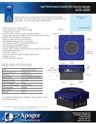 ALTA U22C CCD SPECIFICATIONS - Apogee Instruments, Inc.