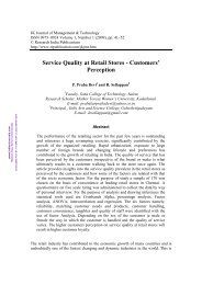 Service Quality at Retail Stores - Customers' Perception - Mimts.org