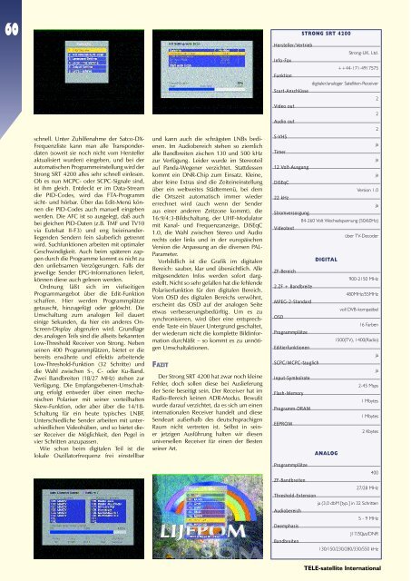 Bestellen Sie diesen Satelliten- Newsletter! - TELE-satellite ...