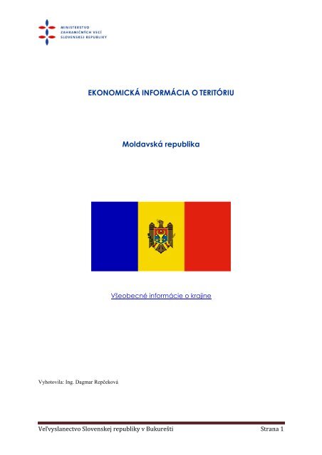 Moldavsko - Ministerstvo zahraniÄnÃ½ch vecÃ­ SR