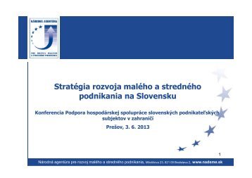 StratÃ©gia rozvoja malÃ©ho a strednÃ©ho podnikania na Slovensku