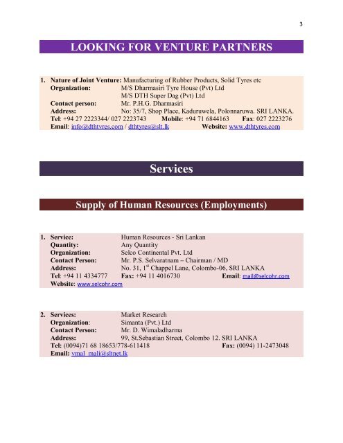 TRADE INFORMATION - February, 2012