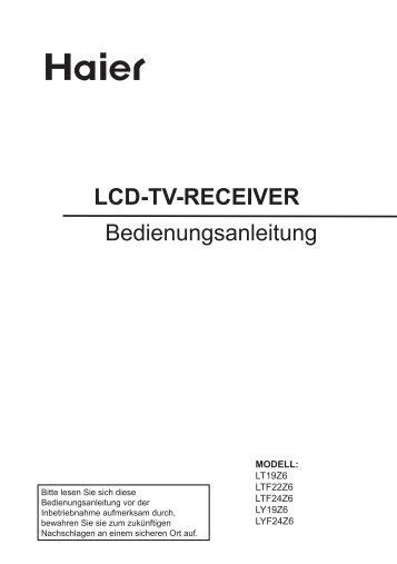 LCD-TV-RECEIVER Bedienungsanleitung - Haier