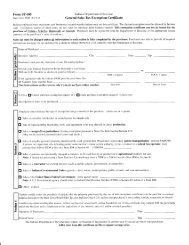 Form ST-105 General Sales Thx Exemption Certificate