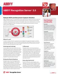 ABBYY Recognition Server™ 3.5