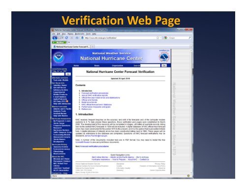 Along- and Cross-Track Errors - National Hurricane Center