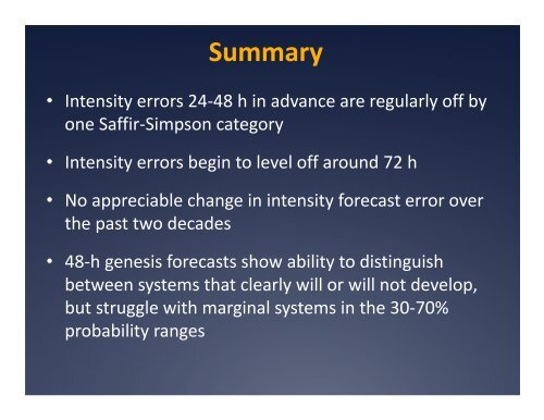 Along- and Cross-Track Errors - National Hurricane Center