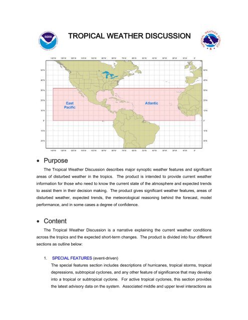 tropical weather discussion - National Hurricane Center - NOAA