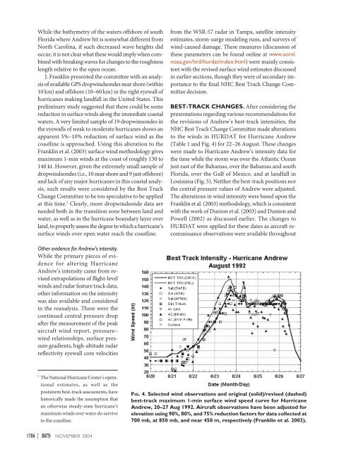 A REANALYSIS OF HURRICANE ANDREW'S INTENSITY - National ...