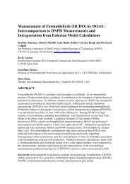 Measurement of Formaldehyde (HCHO) by DOAS ... - LPAS - EPFL