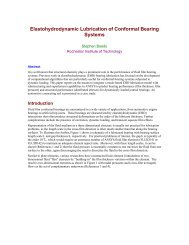 Elastohydrodynamic Lubrication of Conformal Bearing Systems