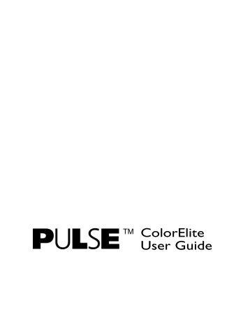 Xrite PulseColor Elite User Guide - Stephen Grote