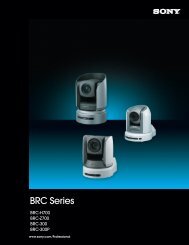 BRC Series Brochure - Sony