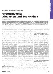 Uterusmyome: Abwarten und Tee trinken - Heide Fischer