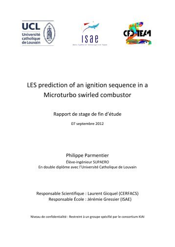 LES prediction of an ignition sequence in a Microturbo ... - cerfacs