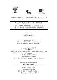 Rapport de stage de DEA - référence CERFACS : WN/CFD/03/75 ...