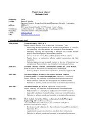 Curriculum vitae of Roberto Paoli - cerfacs