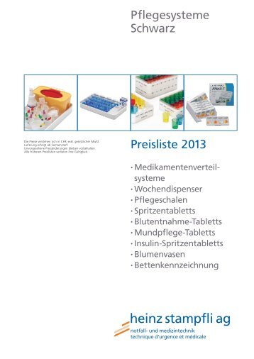 Preisliste 2013 Pflegesysteme Schwarz - Heinz Stampfli AG