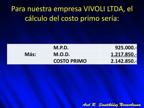 ELEMENTOS DE COSTOS