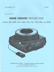 Service Manual Kodak Carousel 600, 600H, 650 ... - Micro-Tools