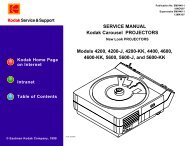 Service Manual for the Kodak Carousel SLIDE PROJECTORS