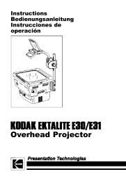 Instructions for the Kodak Ektalite E30/E31 Overhead ... - Micro-Tools