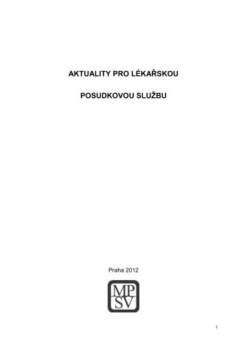 aktuality pro lÃ©kaÅskou posudkovou sluÅ¾bu - Ministerstvo prÃ¡ce a ...