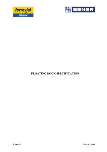 FLOATING DOCK SPECIFICATION