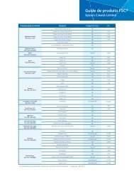 FSC Chart - Spicers Canada