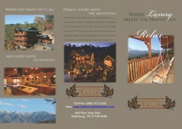 Gatlinburg Falls Resort Gatlinburg TN Brochure (866) 972-2246
