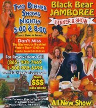 Black Bear Jamboree Brochure Pigeon Forge (800) 985-5494