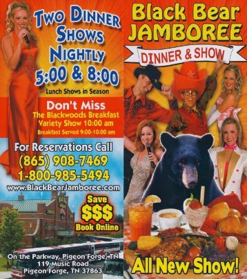Black Bear Jamboree Brochure Pigeon Forge (800) 985-5494