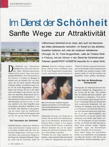 derSchönheit - Fontanaklinik Freiburg Dr.Dr. Frank Muggenthaler