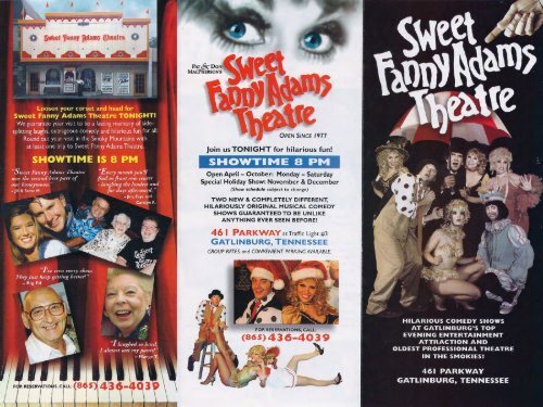 Sweet Fanny Adams Theatre Brochure - The Great Smoky ...