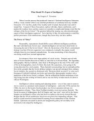 2011-05-25 What Should We Expect of Intelligence - CIA FOIA
