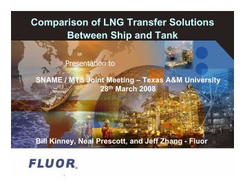 Comparison of LNG Transfer Solutions Between Ship ... - SNAME.org