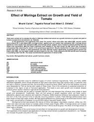 Effect of Moringa Extract on Growth and Yield of ... - Greener Journals