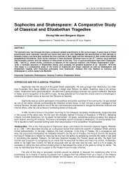 Sophocles and Shakespeare: A Comparative ... - Greener Journals