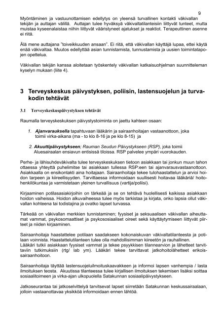 Perhe- ja lÃ¤hisuhdevÃ¤kivallan toimenpideohjelma 2008 - Rauma